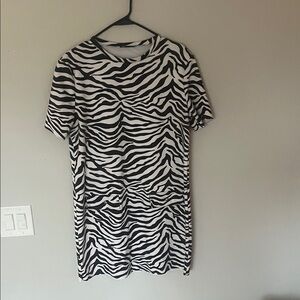 Zara Monochrome Patterned Dress